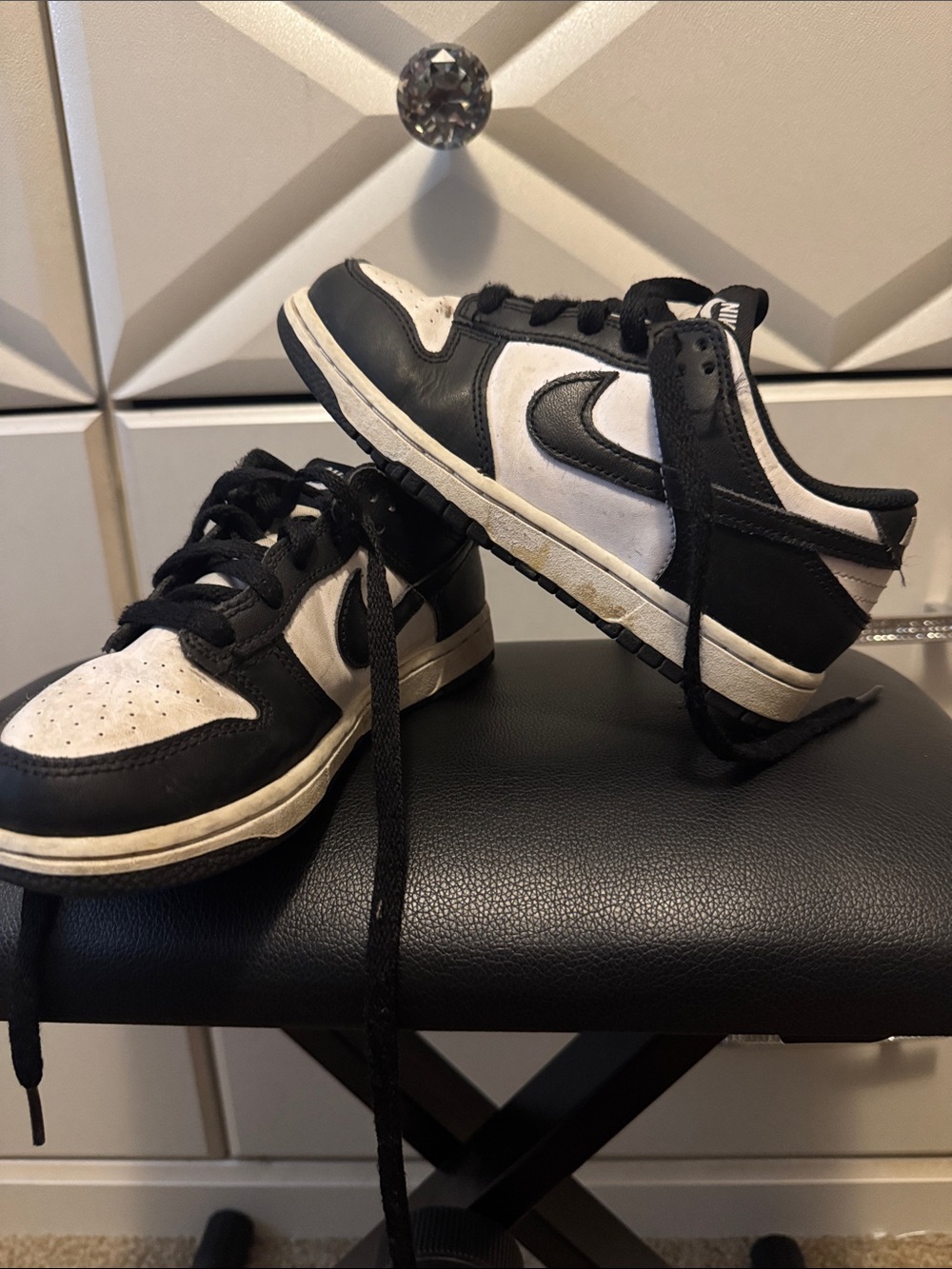 Nike Kids Black and White Low Top Sneakers